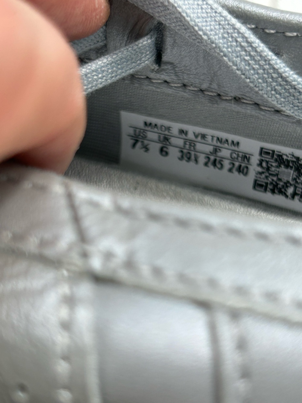 Adidas Sneakers Taekwondo Mei Ballet Gray Silver Leather Lace-Up Size 7.5 NEW - Picture 11 of 11